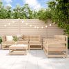 vidaXL Garden Lounge Set Beige and wooden tones
