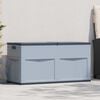 vidaXL Patio Storage Box 84.5 gal Gray Black