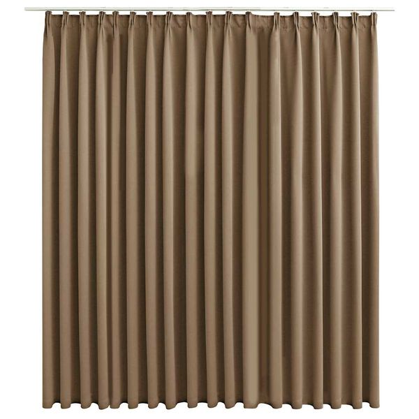 vidaXL Blackout Curtain with Hooks Taupe 114.2x96.5"