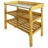 vidaXL Potting Bench Natural wood color Solid acacia wood with zinc liner