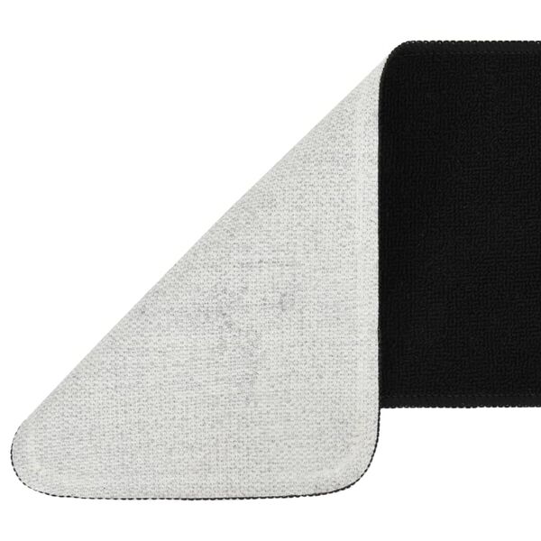 vidaXL Stair Mat Set of 15 Black 100% Polypropylene 7.9 x 29.5 in