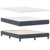 vidaXL LED Box Spring Bed Dark Grey 62.99 x 78.74 in Velvet