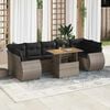 vidaXL Garden Sofa Set Grey, Dark Grey PE rattan Large Height-Adjustable