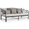 vidaXL Pull-out Sofa Bed Frame without Mattress Black Metal 90 x 78.7 "