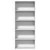 vidaXL Book Cabinet White Engineered wood 31.5 x 11.8 x 74.4 in