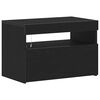 vidaXL Bedside Cabinet Black Oak 23.62 x 13.78 x 15.75 in
