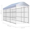vidaXL Outdoor Dog Kennel with Roof 177.2"x59.1"x78.7"