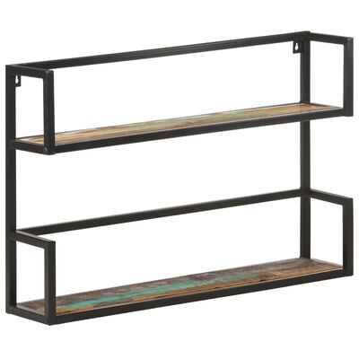 vidaXL Wall Shelf 35.4"x7.9"x23.6" Solid Reclaimed Wood