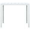 vidaXL Coffee Table White HDPE and Steel Compact Durable Square