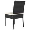 vidaXL Patio Dining Chairs 4 pcs Poly Rattan Black