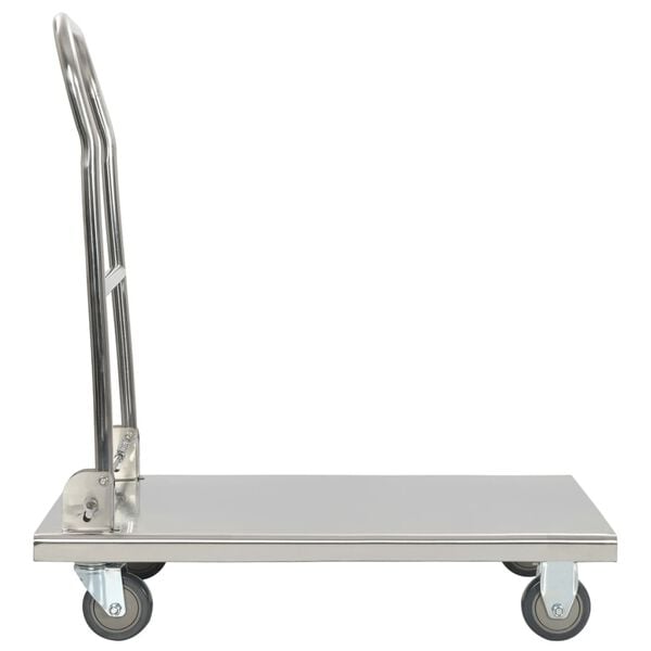 vidaXL Platform Wagon Silver 32.3x20.9x33.9" Stainless Steel
