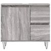 vidaXL Bathroom Furniture Set Grey Sonoma Engineered wood, iron Medium