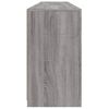 vidaXL Sideboard Gray Sonoma Engineered Wood, Glass Large Sideboard