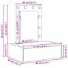 vidaXL Dressing Table Grey 23.62 x 15.75 x 27.56 in Engineered Wood
