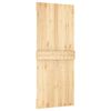 vidaXL Sliding Door with Hardware Set 33.5"x82.7" Solid Wood Pine