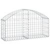 vidaXL Gabion Basket Silver Galvanized iron 39.4 x 11.8 x 15.7/23.6 in