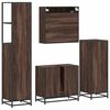 vidaXL Bathroom Furniture Set Brown Oak Engineered wood and metal Medium