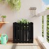 vidaXL Garden Planter Black Solid pine wood 27.6 x 27.6 x 27.6 in.