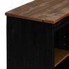 vidaXL Sideboard Black Solid pine wood, metal Medium Sideboard