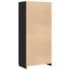 vidaXL Wardrobe Black Oak 35.43 x 20.47 x 78.74 in Engineered Wood