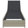vidaXL Sun Lounger Reclining Beige 200.5 x 70 x 75 cm Poly Rattan