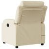 vidaXL Massage Recliner Chair Cream 100% polyester, metal, plywood