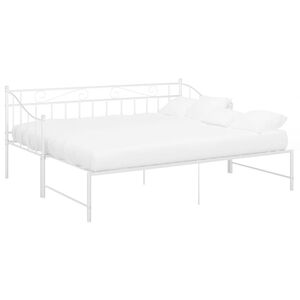 vidaXL Sofa Bed Frame White Powder-coated metal