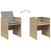 vidaXL Garden Dining Set Mix beige and black