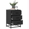 vidaXL Bedside Cabinet Black Engineered Wood 15.7 x 13.6 x 23.6 in