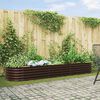vidaXL Garden Raised Bed Brown 126" x 31.5" x 17.3" Steel