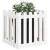 vidaXL Garden Planter White Solid Pine Wood 23.6 in Appealing Design
