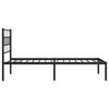 vidaXL Metal Bed Frame Black Powder-Coated Steel Twin Metal Bed Frame