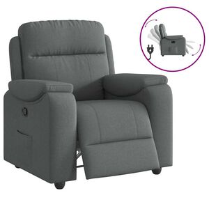 vidaXL Recliner Chair Dark grey Fabric (100% polyester), metal, plywood