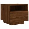 vidaXL Bedside Cabinet Set of 2 Brown oak Engineered wood Medium
