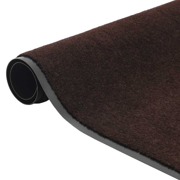vidaXL Doormat Brown Polypropylene and PVC 23.6 x 59.1 in Non-slip