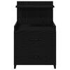 vidaXL Bedside Cabinet Black Engineered wood Medium Bedside Cabinet