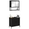 vidaXL Bathroom Furniture Set 2 pcs Black 23.6" x 11.8" x 23.6
