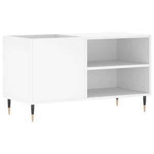 vidaXL Record Cabinet White Engineered Wood, Iron 33.5 x 15.0 x 18.9 in