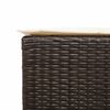 vidaXL Garden Bar Set Brown PE rattan, powder-coated steel, tempered glass