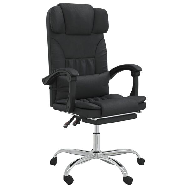vidaXL Massage Office Chair Black Faux leather, metal, plywood Standard