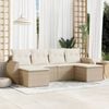 vidaXL Garden Sofa Set Beige PE rattan Standard Modular