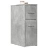 vidaXL Narrow Bathroom Cupboard Concrete Grey Engineered Wood Slim