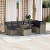 vidaXL Garden Sofa Set Light grey, Dark grey PE rattan, powder-coated steel