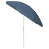 vidaXL Beach Parasol Blue Polyester Medium Tiltable Beach Parasol