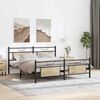 vidaXL Bed Frame Sonoma Oak Steel, Engineered Wood Full Bed Frame