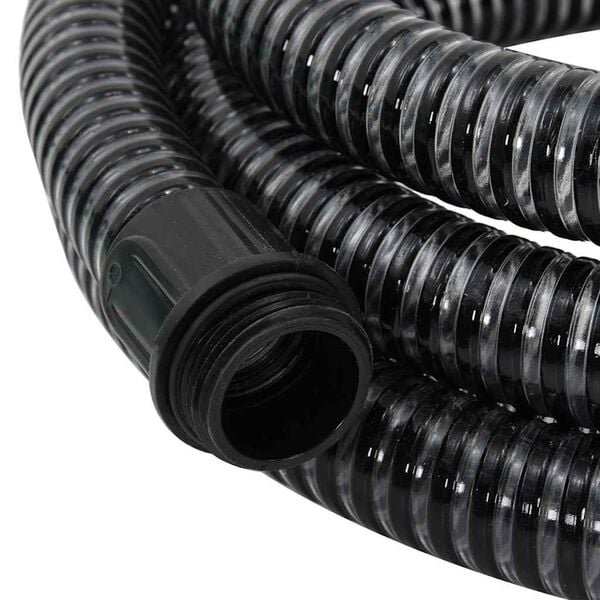 vidaXL Suction Hose Black PVC, Brass 13.1 ft Durable Suction Hose