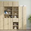 vidaXL Slim Storage Cabinet Sonoma Oak Engineered Wood Tall