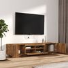 vidaXL TV Cabinet Set Smoked Oak Engineered Wood Medium TV Cabinet Set