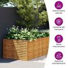 vidaXL Garden Raised Bed 188.6"x39.4"x27.2" Corten Steel