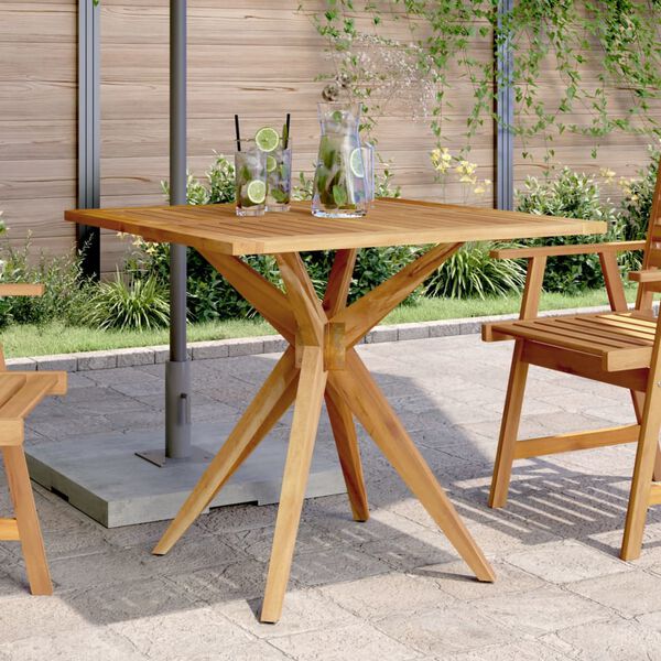 vidaXL Garden Table Brown Solid Acacia wood 33.5x33.5x29.5 in